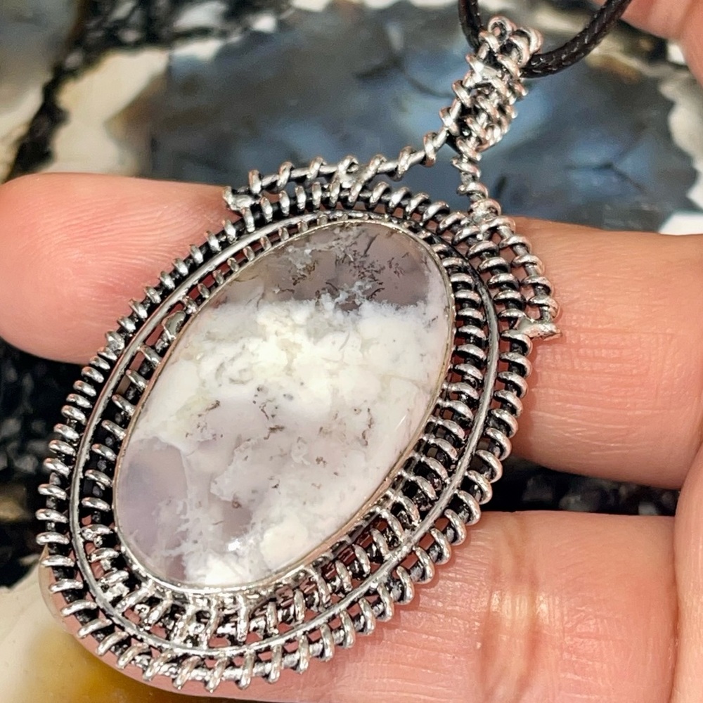 Dendritic Agate Pendant 2 1/2”